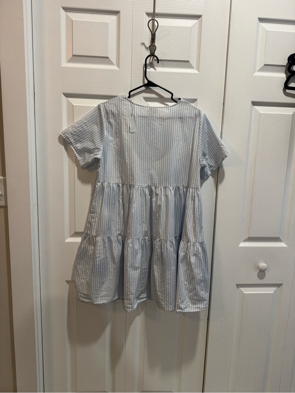 a new day Light Blue and White Striped Mini Dress - Picture 3 of 4